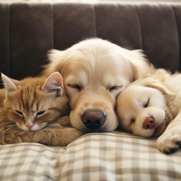 Lovely sleeply dogs and cats