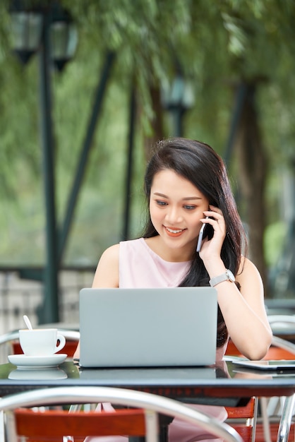 Lovely young business lady