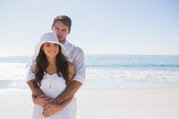 Loving couple smiling at the camera