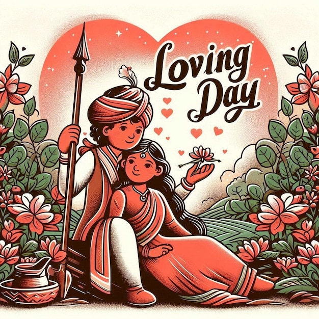 Loving Day poster for a woman with a heart that says quot loving day quot