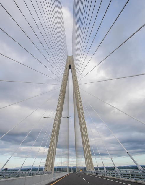 Low angle shot of Centennial bridge in Panama Canal