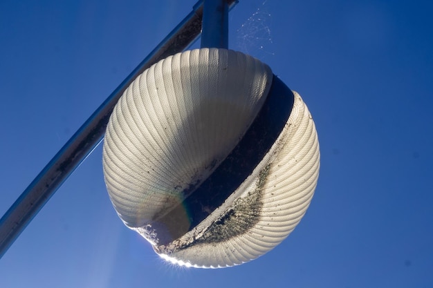 Low angle view of balloons against blue sky