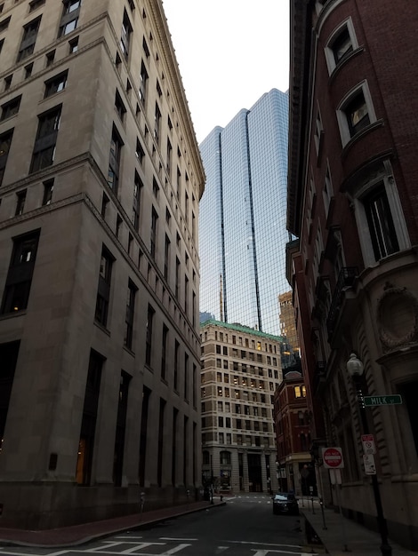 Low angle view of buildings against sky