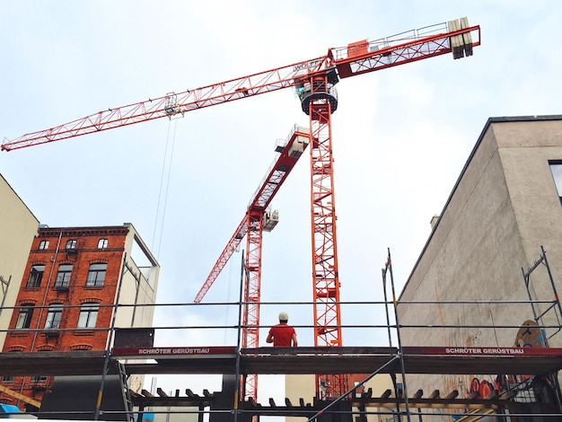 Low angle view of construction site