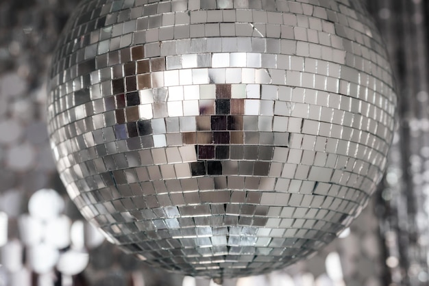 Low angle view of disco ball