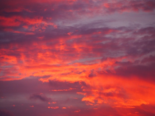 Low angle view of dramatic sky during sunset