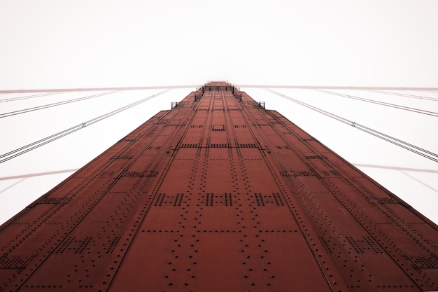 Low angle view of golden gate bridge against clear sky