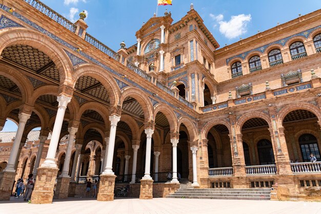 Low angle view of historical building against sky