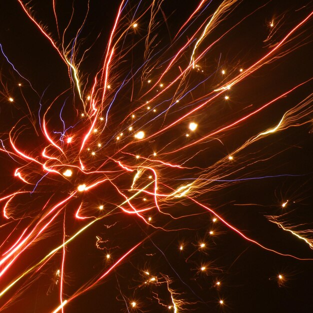 Photo low angle view of light painting at night