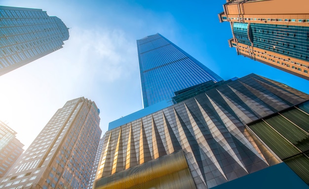 low angle view of skyscrapers in Shenzhen,China.