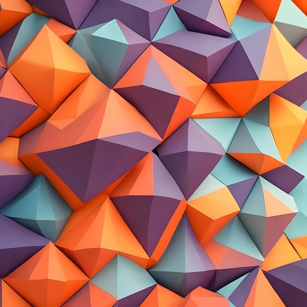 Low poly 3d pattern