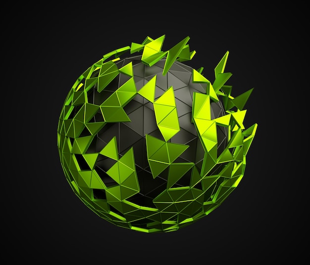 Low Poly Sphere with Chaotic Structure