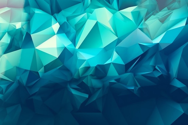 Low poly turquoise conceptual art style abstract backgrounds