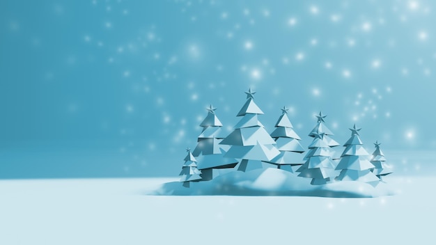 Low polygon Christmas 3d