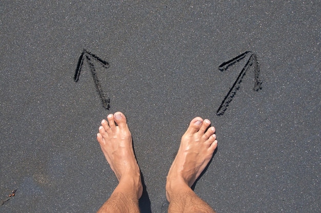 Photo low section of person standing on beach