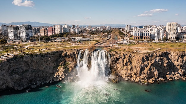 Lower duden waterfalls in antalya