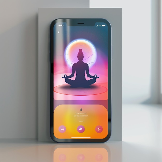 A lowfidelity prototype for a meditation app featuring guided sessions and progress tracking