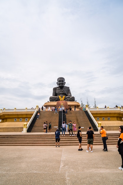 Luang Pu Toad Buddha Statue at Wat Huay Mongkol Temple in Thaillan