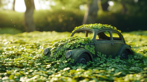 Luck of the Irish CloverDecorated Car