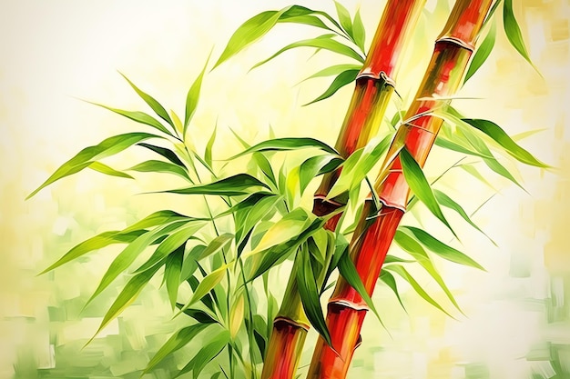 Lucky Bamboo Plant Chinese new year background