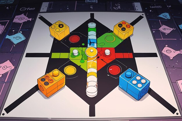 Photo ludo game from different perspectives