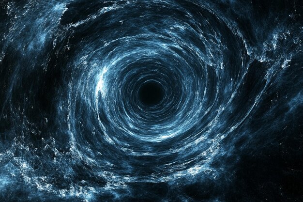 Photo luminescent whirlpool in deep space