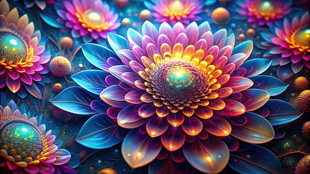 Luminous abstract flower texture with vibrant colors and intricate details luminous abstract flower texture vibrant