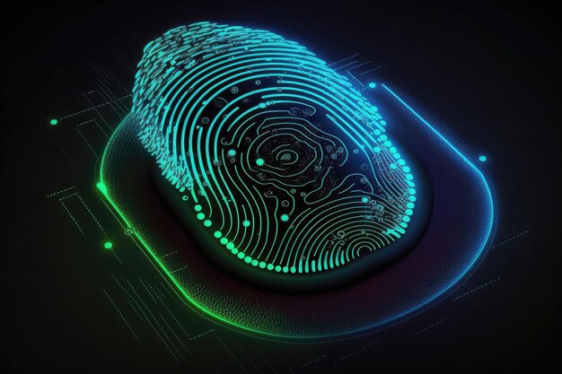 Luminous fingerprint recognition AI generated