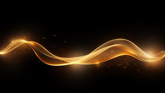 Photo luminous_gold_wavy_line_light_line_golden_wave_lights___