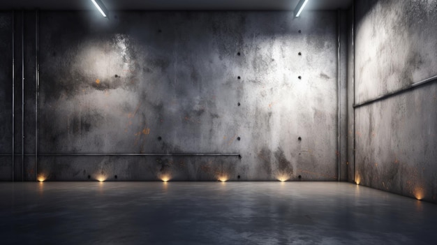 Luminous grunge concrete wall AI generated