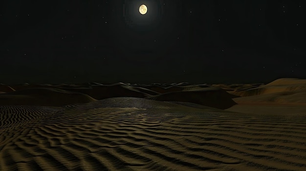 Photo luminous moonlit oasis