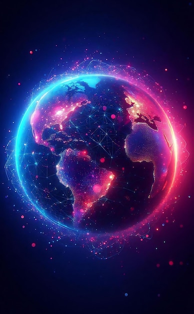 Photo luminous neon globe ph wallpaper