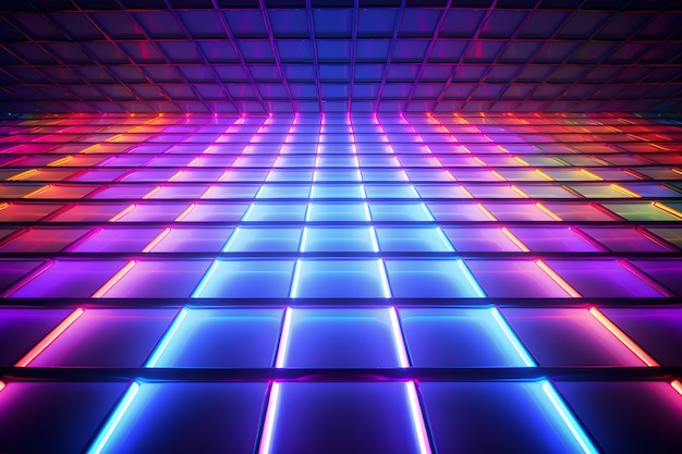 Luminous Neon Grid