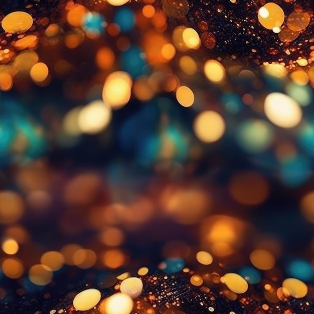 Luminous Whispers Mystical Bokeh in Light Orange Hues