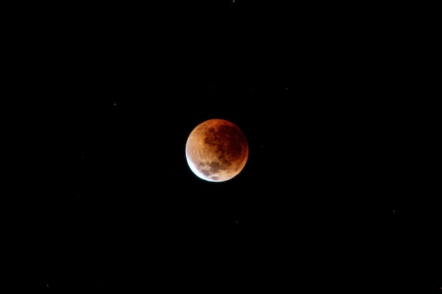 Lunar eclipse seen in the sky of Rio de Janeiro