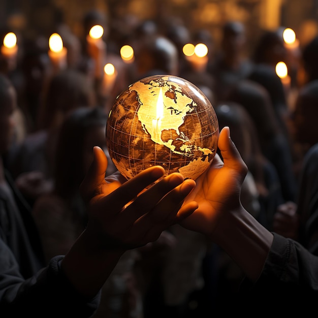 Photo lunar legacy candlelight for earths future