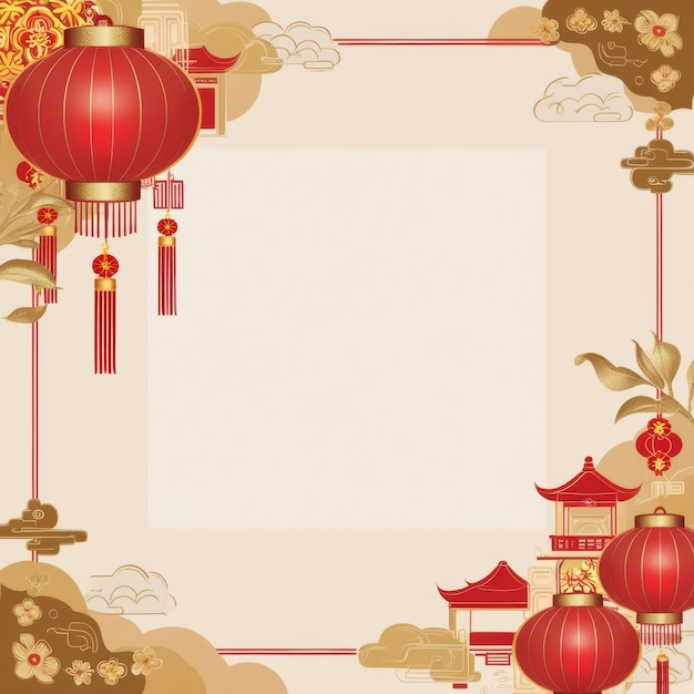 Lunar New Year BG Tet Background Flat Vietnamese Chinese Celebration Event Design Wallpaper