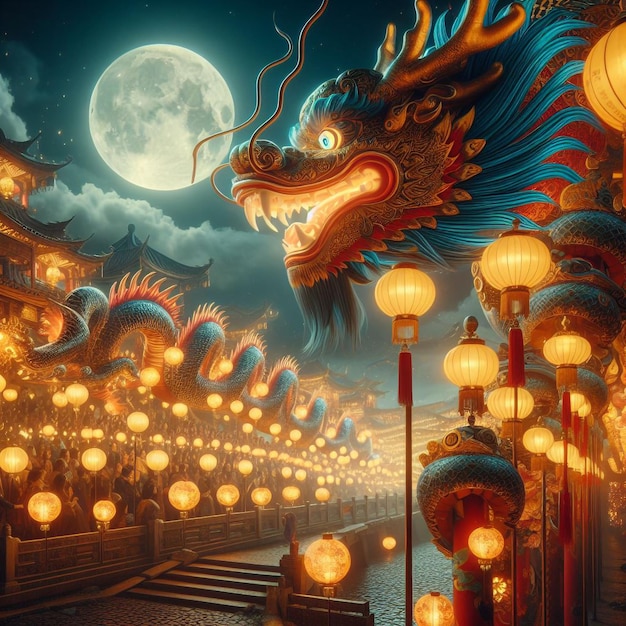 Lunar New Year celebration dragon