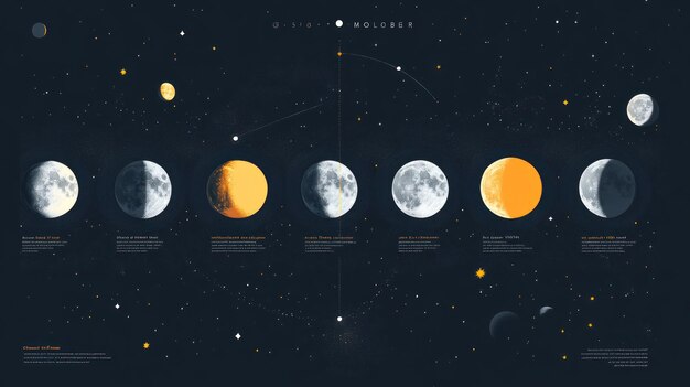 Photo lunar phases illustration