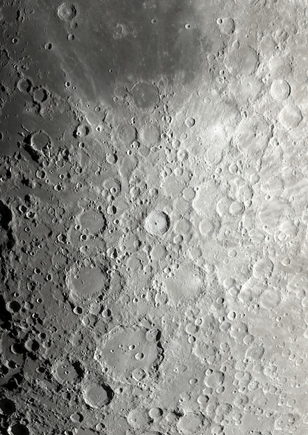 Lunar surface detail on transparent background maps from Nasa