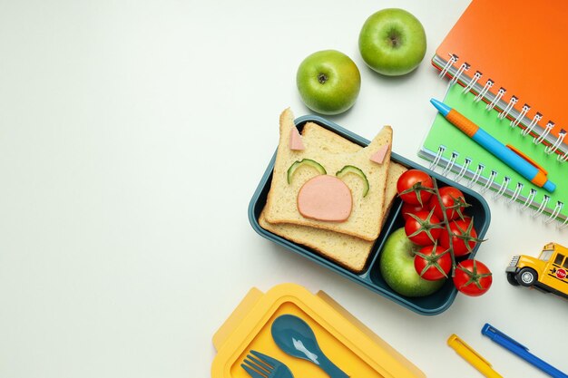 Lunch box with food lunch box with food for child for school