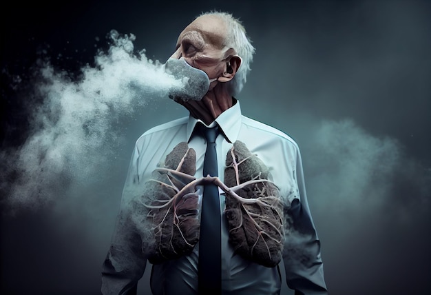 Lung disease frome smoking air pollution Generate Ai