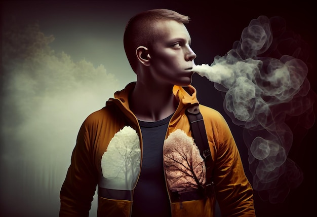 Lung disease frome smoking air pollution Generate Ai