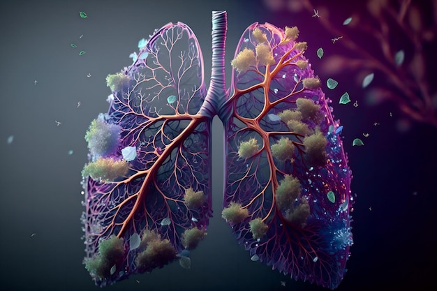 The Lungs emphasized symbolizing the importance of the central nervous system and its role in human functioning