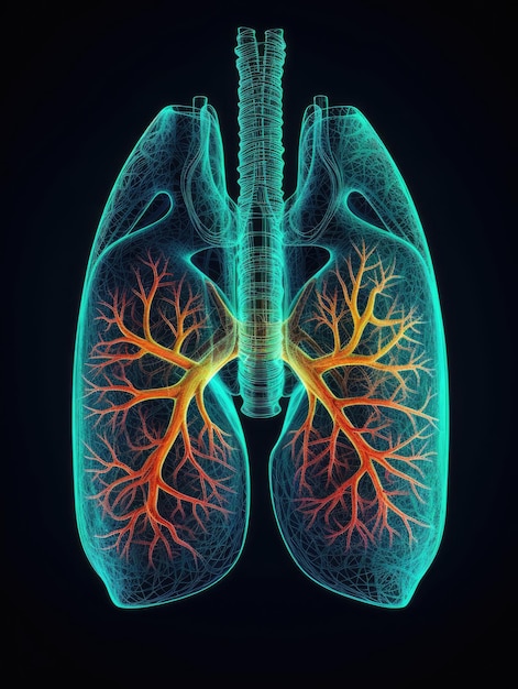 Lungs human respiratory system anatomy for medical concept d illustration