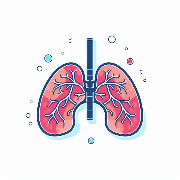 Lungs Icon Health and Respiratory System Symbol Art logo Illustration