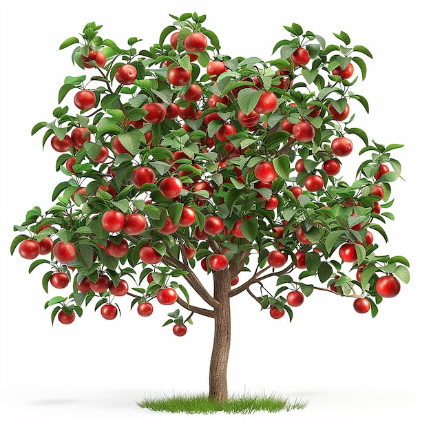 Luscious Red Apples on a Branch