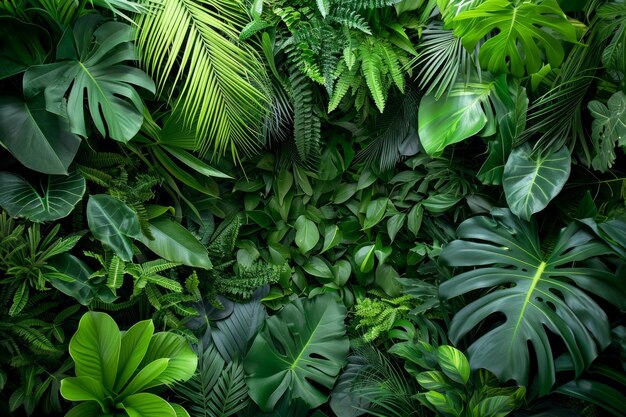 Lush foliage composition showcasing nature39s abundance