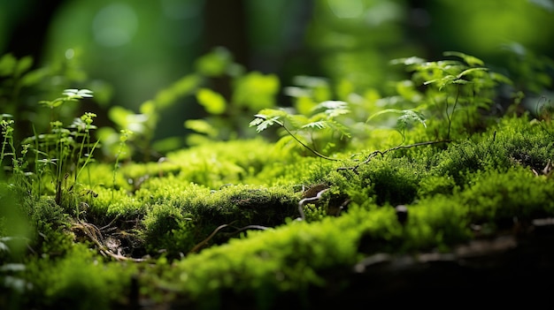 Lush Forest Moss CloseUp