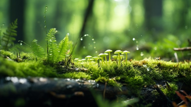 Lush Forest Moss CloseUp